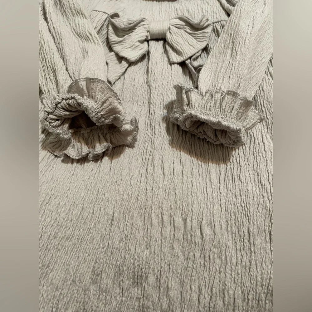 EUC mabel + honey 3T Remy Bow Woven Dress